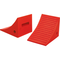 General Purpose Wheel Chocks, Polyurethane, Orange, 8" W x 11-1/4" D x 8-1/4" H Infinity Industrial Services Inc.