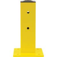 Poteau pour barri&egrave;re de s&eacute;curit&eacute;, Acier, 5" lo x 17" h, Jaune s&eacute;curit&eacute; OSHA Infinity Industrial Services Inc.