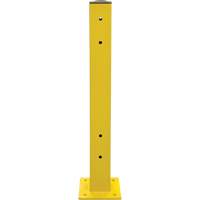 Poteau double pour barri&egrave;re de s&eacute;curit&eacute;, Acier, 5" lo x 44" h, Jaune s&eacute;curit&eacute; OSHA Infinity Industrial Services Inc.