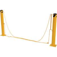 Syst&egrave;me de bornes de protection et chaînes pour quai, Acier, 42" h x 6-5/8" la, Jaune Infinity Industrial Services Inc.