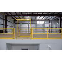 Mezzanine Safety Gate, 68-1/2" L x 42" H, 80-1/16" Raised, Yellow Infinity Industrial Services Inc.