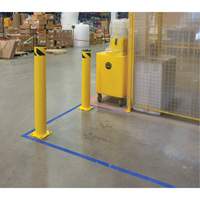 Safety Bollard, Steel, 36" H x 5-1/2" W, Yellow Infinity Industrial Services Inc.
