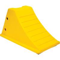 Wheel Chocks with Rubber Tread, Polyurethane, Yellow, 11-1/4" W x 21" D x 12-1/4" H Infinity Industrial Services Inc.