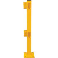Corner Post for Light-Duty Guard Rails, Steel, 42" H, Safety Yellow Infinity Industrial Services Inc.