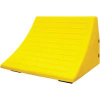 70 Ton Large Equipment Wheel Chock with Handle, Urethane, Yellow Infinity Industrial Services Inc.