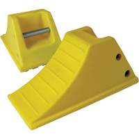 40 Ton Large Equipment Wheel Chock with Grip Pads, Urethane, Yellow Infinity Industrial Services Inc.