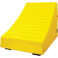 400 Ton Large Equipment Wheel Chock with Handle & Hole, Urethane, Yellow Infinity Industrial Services Inc.