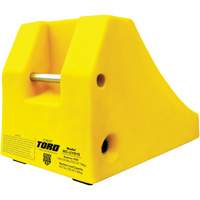400 Ton Large Equipment Wheel Chock with Handle & Hole, Urethane, Yellow Infinity Industrial Services Inc.