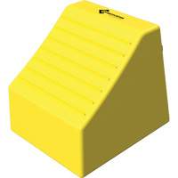 Cale de roue ultra-robuste pour l'exploitation mini&egrave;re Checkers Safety sans support, PEHD, Jaune, 14-1/2" la x 17-1/2" p x 16" h Infinity Industrial Services Inc.