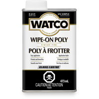 Watco&reg; Wipe-on Poly Stain, 473 ml, Clear, Gloss Infinity Industrial Services Inc.