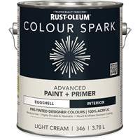 Colour Spark Interior Pre-Tinted Paint + Primer Wall Paint, White Cotton, Semi-Gloss, 3.78 L, Gallon Infinity Industrial Services Inc.