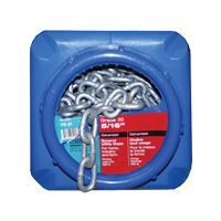 Hot-Dipped Galvanized Chains, Carbon Steel, 5/16" x 75' (22.9 m) L, Grade 30, 1900 lbs. (0.95 tons) Load Capacity Infinity Industrial Services Inc.