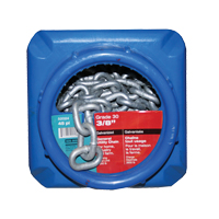 Hot-Dipped Galvanized Chains, Carbon Steel, 3/8" x 45' (13.7 m) L, Grade 30, 2650 lbs. (1.325 tons) Load Capacity Infinity Industrial Services Inc.