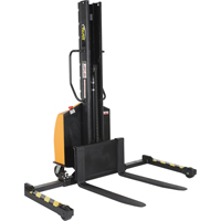 Narrow Mast Powered Lift Stacker, Electric Operated, 1500 lbs. Capacity, 63" Max Lift Infinity Industrial Services Inc.