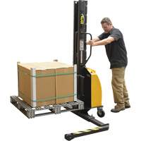 Narrow Mast Powered Lift Stacker, Electric Operated, 1000 lbs. Capacity, 63" Max Lift Infinity Industrial Services Inc.