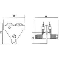 Chariot r&eacute;glable avec plaques de s&eacute;curit&eacute;, 1000 lb (0,5 tonne) Infinity Industrial Services Inc.