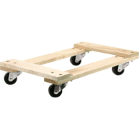 Wood Dollies - Medium-Duty, Polyolefin Wheels, 900 lbs. Capacity, 18" W x 24" D x 7" H Infinity Industrial Services Inc.