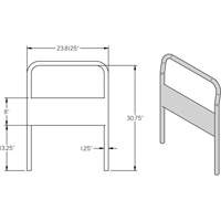 24" Chrome Handle for Platform Truck Infinity Industrial Services Inc.