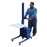Quick Lift Platform Stacker, Electric Operated, 175 lbs. Capacity, 57" Max Lift Infinity Industrial Services Inc.