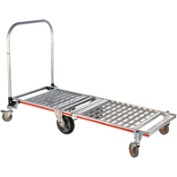 Six Wheel Folding Platform Truck, Aluminum, 1550 lbs., 61-7/8" L x 23-1/4" W, 39" High Infinity Industrial Services Inc.