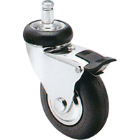 Comfort Roll Caster, Swivel with Brake, 2" (51 mm) Dia., 125 lbs. (57 kg.) Capacity Infinity Industrial Services Inc.