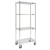 Wire Shelf Cart, Chrome Plated, 60" x 80" x 24", 800 lbs. Capacity Infinity Industrial Services Inc.