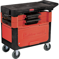 Trades Carts With Lockable Cabinet, 2 Drawers, 38" L x 19-1/4" W x 33-3/8" H, Black Infinity Industrial Services Inc.