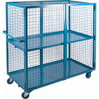 Wire Mesh Truck, 2 Tiers, 63" L x 32" W x 62.5" H, 1200 lbs. Cap. Infinity Industrial Services Inc.