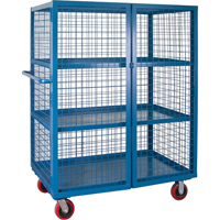 Wire Mesh Truck, 3 Tiers, 51" L x 32" W x 62.5" H, 2400 lbs. Cap. Infinity Industrial Services Inc.