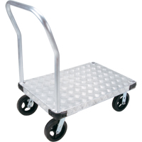 Aluminum Platform Truck, 24" W x 36" L, 2000 lbs. Cap., Mold-on Rubber Wheels Infinity Industrial Services Inc.