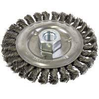 Standard Face Knot Wire Wheel Threaded, 5" Dia., 0.022" Fill, 5/8"-11 Arbor, Steel Infinity Industrial Services Inc.