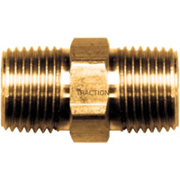 Hex Nipple, Brass, 3/8" x 1/4", NPT x NPT Infinity Industrial Services Inc.