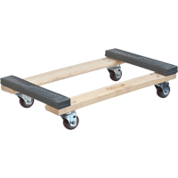 Rubber Ends Hardwood Dolly, Wood Frame, 18" W x 24" D x 7" H, 1400 lbs. Capacity Infinity Industrial Services Inc.