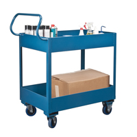 Chariots de service &agrave; bordure profonde, 2 Tiers, 24" la x 47" h x 36" p, Capacit&eacute; 1200 lb Infinity Industrial Services Inc.