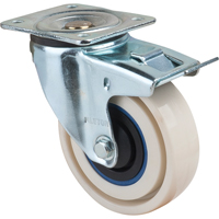 Sandwich Casters, Swivel with Brake, 4" (101.6 mm), Nylon, 440 lbs. (199.58 kg.) Infinity Industrial Services Inc.