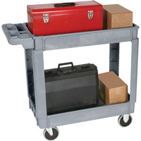 Deluxe Utility Cart, 2 Tiers, 25" x 35-1/2" x 43.5"/43-1/2", 550 lbs. Capacity Infinity Industrial Services Inc.
