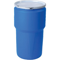 Baril emboîtable en poly&eacute;thyl&egrave;ne, 14 gal. US (11,7 gal. imp.), Dessus ouvert, Bleu Infinity Industrial Services Inc.