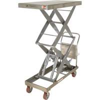 Table &eacute;l&eacute;vatrice hydraulique manuelle &agrave; ciseaux, 47-1/2" lo x 24" la, Partiellement en acier inoxydable, Capacit&eacute; 1500 lb Infinity Industrial Services Inc.