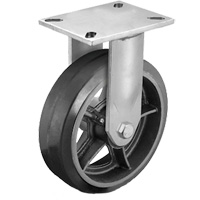 Heavy-Duty Plate Caster, Swivel, 6" (152.4 mm), Rubber, 450 lbs. (204 kg.) Infinity Industrial Services Inc.
