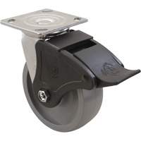 Max9 Caster, Swivel, 6" (152.4 mm), Envirothane Grey-WOW, 1100 lbs. (498.95 kg.) Infinity Industrial Services Inc.