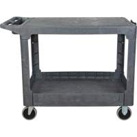 Flat-Shelf Utility Service Cart, 2 Tiers, 25-1/4" x 32-1/4" x 44", 550 lbs. Capacity Infinity Industrial Services Inc.