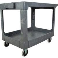Flat-Shelf Utility Service Cart, 2 Tiers, 25-1/4" x 32-1/4" x 44", 550 lbs. Capacity Infinity Industrial Services Inc.