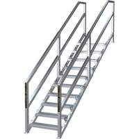 SmartStairs 6-10 Steps Modular Construction Stair System, 75" H Infinity Industrial Services Inc.