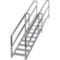 SmartStairs 6-10 Steps Modular Construction Stair System, 75" H Infinity Industrial Services Inc.