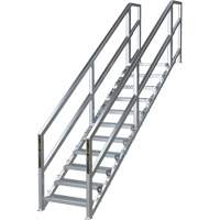 SmartStairs 11-16 Steps Modular Construction Stair System, 120" H Infinity Industrial Services Inc.