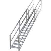 SmartStairs 11-16 Steps Modular Construction Stair System, 120" H Infinity Industrial Services Inc.