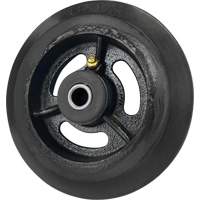 Mold-On Rubber Wheel, 6'' (152 mm) Dia. x 1-1/2" (38 mm) W, 450 lbs. (204 kg.) Capacity Infinity Industrial Services Inc.