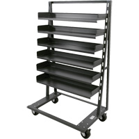 Single-Sided Heavy Duty A-Frame Cart with 6 Trays, 38" x 25" x 63", 2500 lbs. Capacity Infinity Industrial Services Inc.