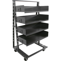 Single-Sided Heavy Duty A-Frame Cart with 4 Large Trays, 38" x 25" x 63", 2500 lbs. Capacity Infinity Industrial Services Inc.