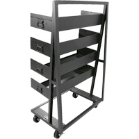 Single-Sided Heavy Duty A-Frame Cart with 4 Large Trays, 38" x 25" x 63", 2500 lbs. Capacity Infinity Industrial Services Inc.